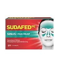 10 PACK SUDAFED SINUS & PAIN RELIEF