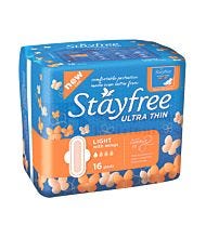 16 PACK STAYFREE ULTRA THIN LIGHT