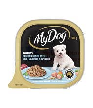100G MY DOG PUPPY CHICKEN MINCE WITH RICE, CARROTS & SPINACH
